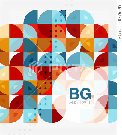 Colorful circles modern abstract composition with 28776295
