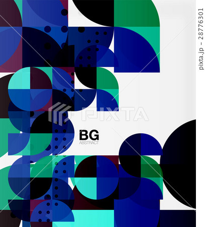Colorful circles modern abstract composition with 28776301