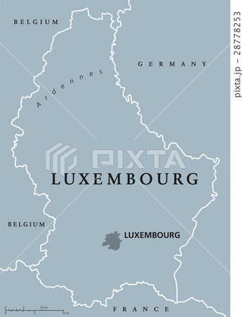 Luxembourg political map 28778253
