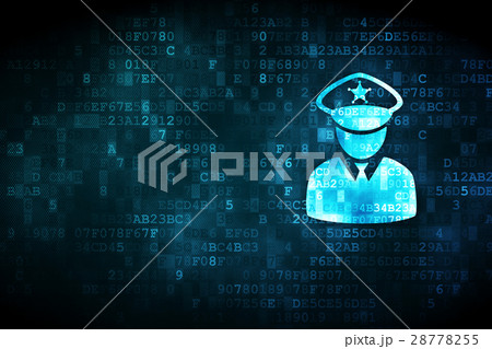 Privacy concept: Police on digital background 28778255