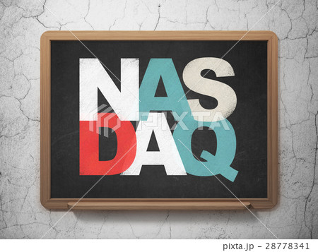 Stock market indexes concept: NASDAQ on School 28778341