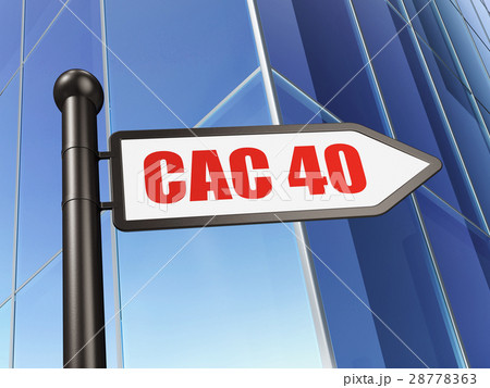 Stock market indexes concept: sign CAC 40 on 28778363