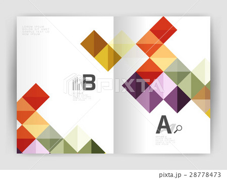 Square annual report brochure a4 print template 28778473