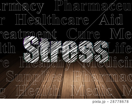 Health concept: Stress in grunge dark room 28778678