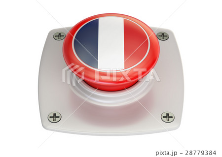 France flag push button, 3D rendering France flag push button, 3D rendering 28779384