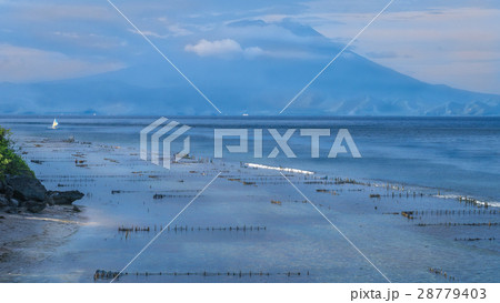 Beautifull evening view to St. Agung Vulcano on 28779403