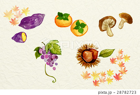 秋の食べ物イラストまとめのイラスト素材