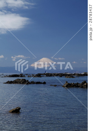 天神島から見える富士山（横須賀市） 28783437