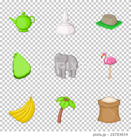 Sri Lanka icons set, cartoon style 28783654