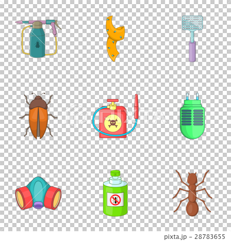 No insects icons set, cartoon style 28783655