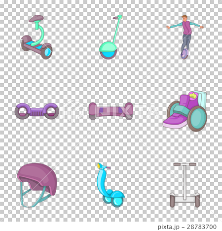 Modern urban transport device icons set 28783700