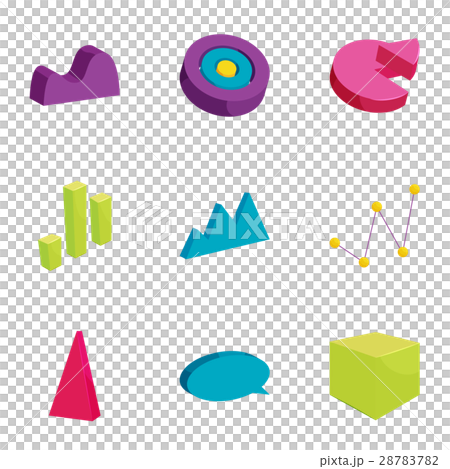 Business chart and graph icons set, cartoon style Business chart and graph icons set, cartoon style 28783782