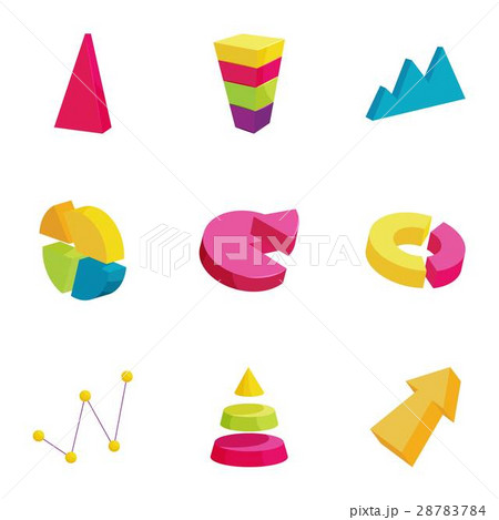 Business diagram icons set, cartoon style Business diagram icons set, cartoon style 28783784