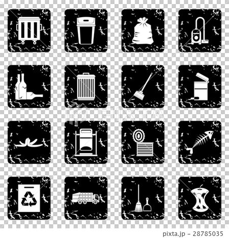 Garbage thing icons set Garbage thing icons set 28785035