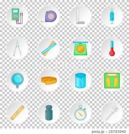 Measure tools icons set 28785040