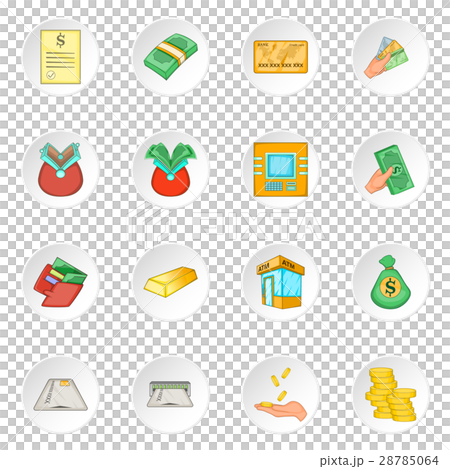Bank loan credit icons set 28785064