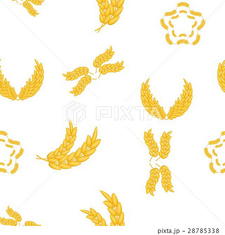 Grain of wheat pattern, cartoon style Grain of wheat pattern, cartoon style 28785338