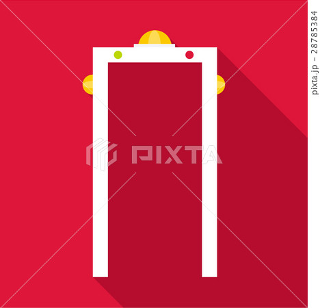 Check on metal detector icon, flat style Check on metal detector icon, flat style 28785384