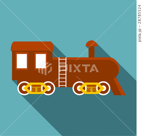 Locomotive icon, flat style Locomotive icon, flat style 28785524
