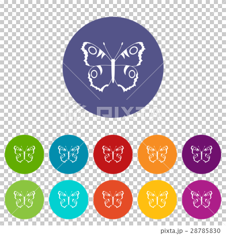 Butterfly set icons 28785830