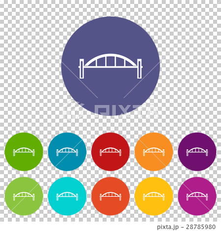 Bridge set icons Bridge set icons 28785980
