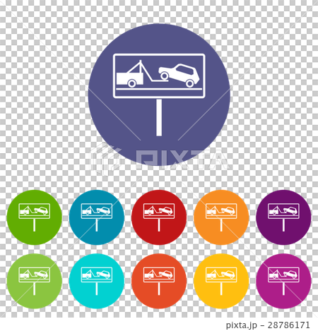 No parking sign set icons No parking sign set icons 28786171