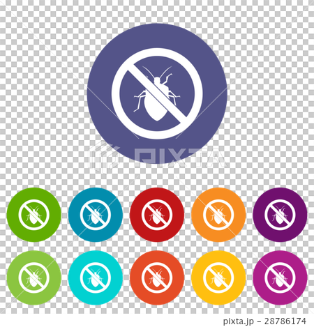 No bug sign set icons No bug sign set icons 28786174