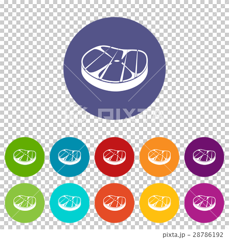 Steak set icons 28786192