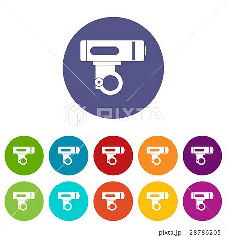 Bike light set icons Bike light set icons 28786205