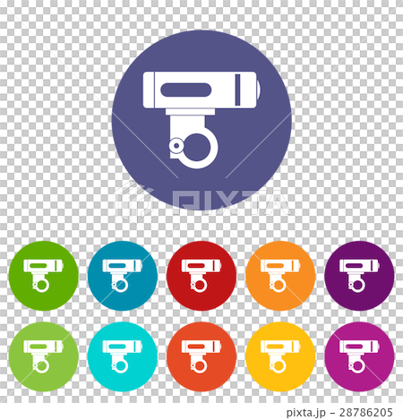 Bike light set icons Bike light set icons 28786205
