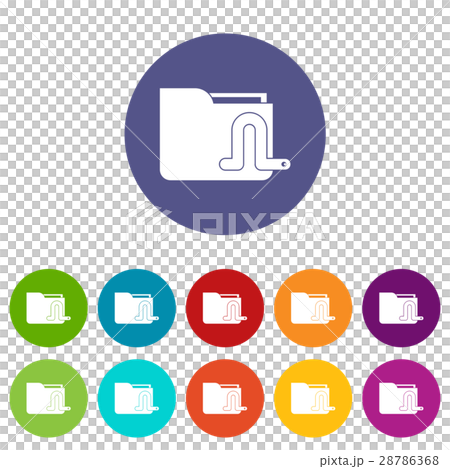 Computer worm set icons Computer worm set icons 28786368