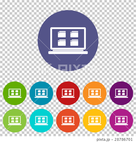 Desktop set icons - Stock Illustration [28786701] - PIXTA