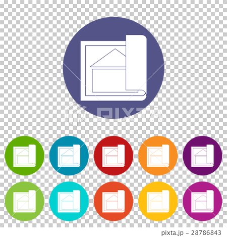 Building plan set icons Building plan set icons 28786843