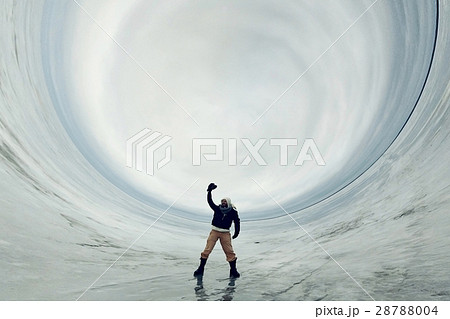 abstract portrait of a winter panorama little planet effect abstract portrait of a winter panorama little planet effect 28788004