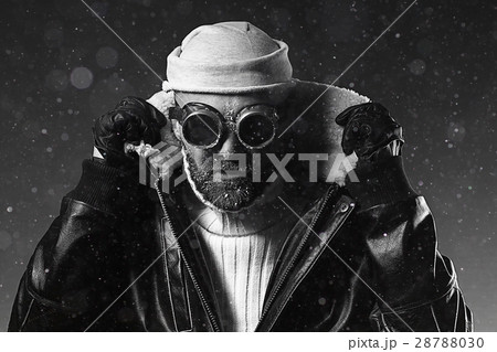 brutal portrait of a bearded man winter snow goggles brutal portrait of a bearded man winter snow goggles 28788030