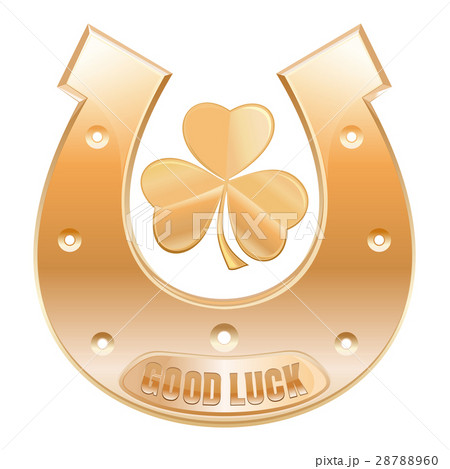 Gold horseshoe and gold trefoil clover 28788960