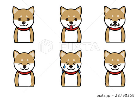 犬の表情 笑う 怒る 吠える のイラスト素材 28790259 Pixta