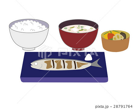 サンマ定食　焼き魚 28791764