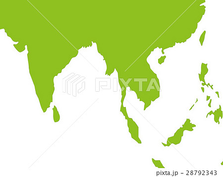 東南アジア 日本地図 インドのイラスト素材