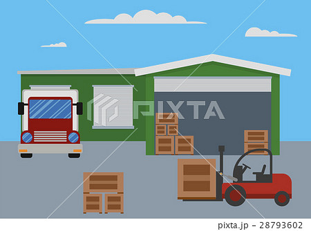Warehouse building and shipping process Warehouse building and shipping process 28793602