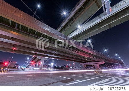 松原ジャンクション(高架下夜景) 松原ジャンクション(高架下夜景) 28795278