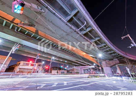 松原ジャンクション(高架下夜景) 松原ジャンクション(高架下夜景) 28795283