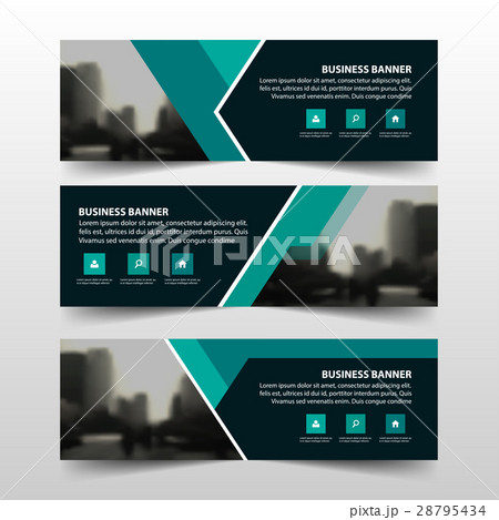 green triangle corporate business banner template 28795434