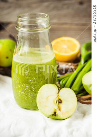 Detox fresh juice from green apple and celery 28795510
