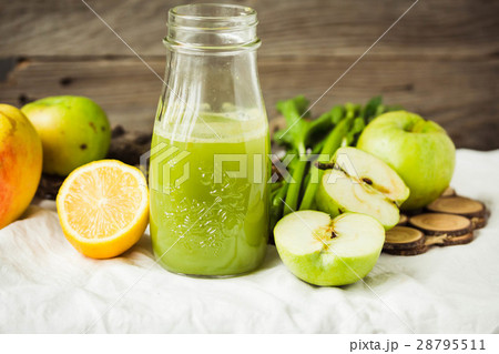 Detox fresh juice from green apple and celery Detox fresh juice from green apple and celery 28795511