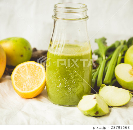 Detox fresh organic juice from green apple, celery 28795568