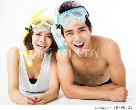 happy young couple having fun on summer vacation happy young couple having fun on summer vacation 28796525