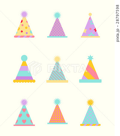 Party hat set isolated on a white. 28797598