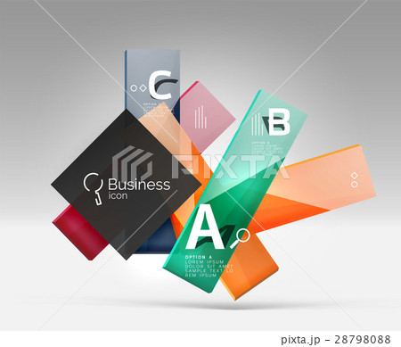 Vector 3d geometric abstract background template 28798088