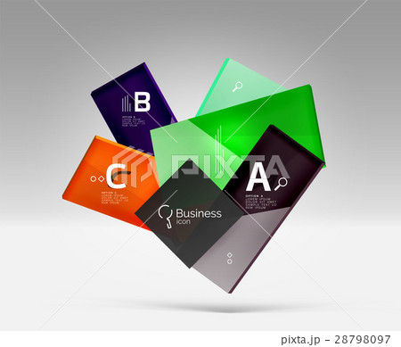 Vector 3d geometric abstract background template 28798097